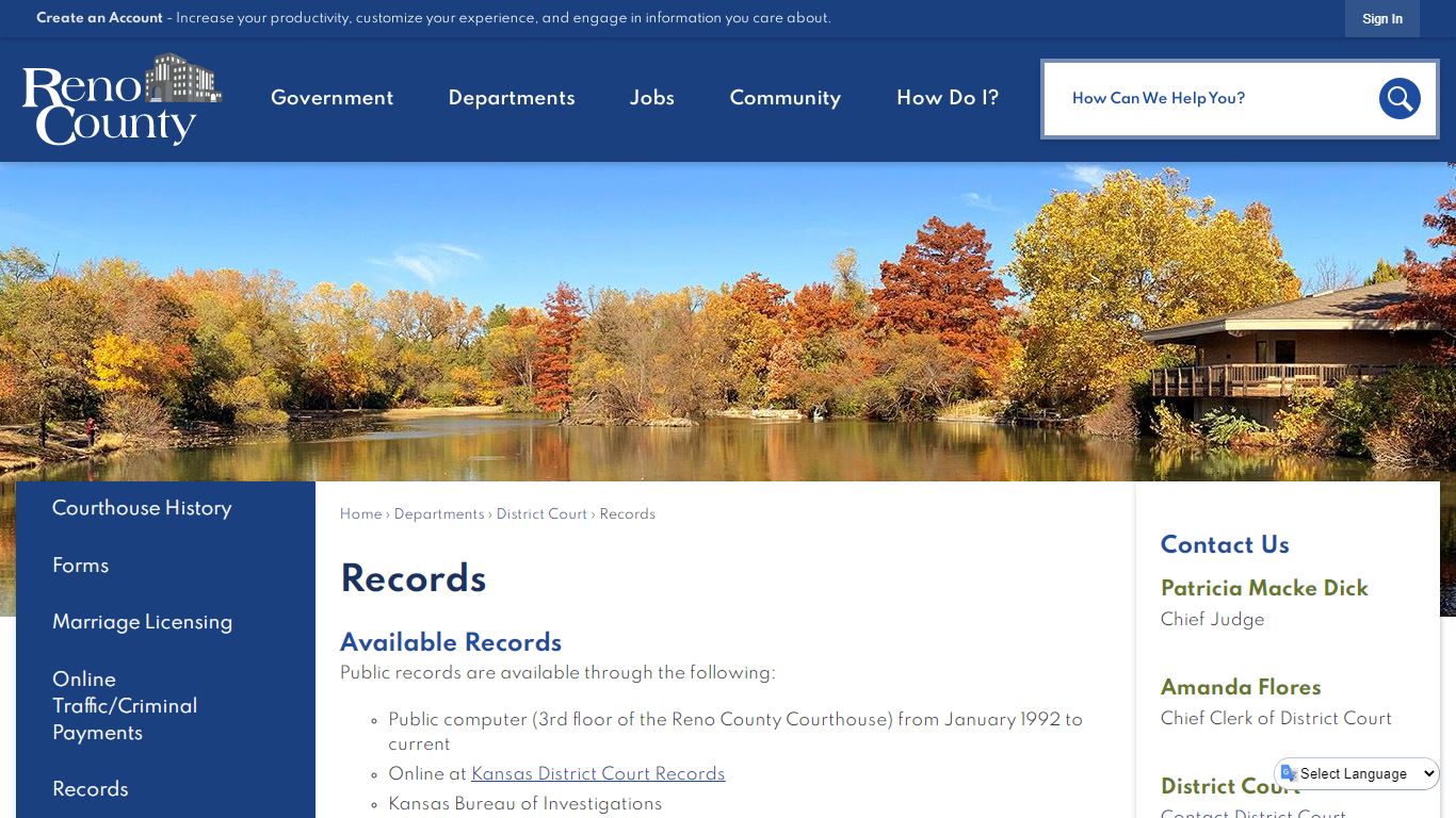 Records | Reno County, KS - Official Website